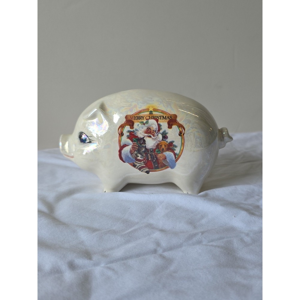 Vintage Christmas Pig Piggy Bank‎